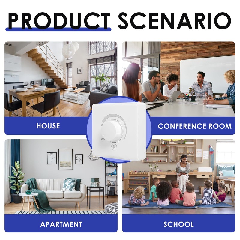 Ceiling Fan Speed Control Switch Type 86 220V 10A Continuous