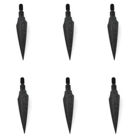 heyous 6pcs Traditional Hunting Arrow Head 100 Grain Archery Screw-in Broad Heads Archery Arrowheads for Recurve Bow or Compound Bow