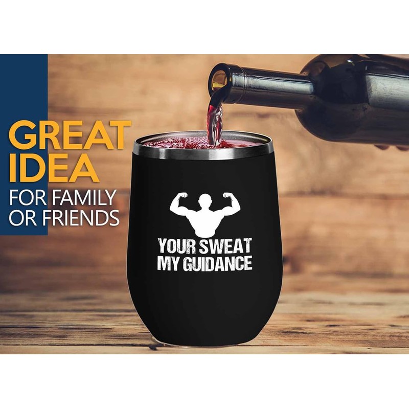 Luxe Gifting Personal Trainer Black Edition Wine Tumbler 12oz -