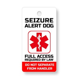 Just 4 Paws PVC Seizure Alert Service Dog Key or Collar Tag for ADA Seizure Alert Dog (Seizure Alert SA21)