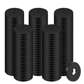 Pack of 120 Rubber Washers Black, M6 Durable Abrasion-Resistant Round, 6 mm ID 12 mm AD 2 mm Thick Sealing Rings Washers for Tap Pipes Water Hose Fastener Bolts