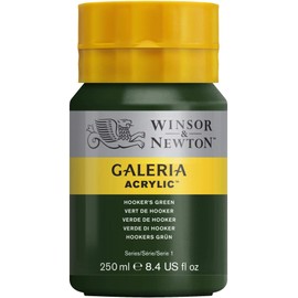 Winsor & Newton 250ml Bottle Galeria Acrylic Colour with Nozzle Cap - Hookers Green