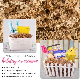 MagicWater Supply - 1 LB - Kraft - Crinkle Cut Paper Shred Filler great for Gift Wrapping, Basket Filling, Birthdays, Weddings, Anniversaries