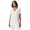Splendid Women's Kacey Crochet V-Neck Tee, White