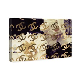 Oliver Gal 'Coco's Gold Camellia' Canvas Art, 36"x24"