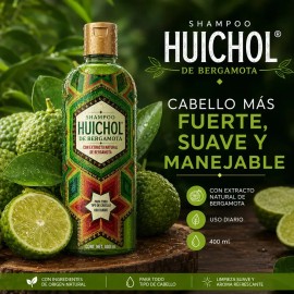 Shampoo Huichol Bergamota 400 ml Crecimiento y Anti Frizz                                                                                             