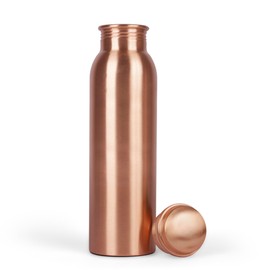 OCTAZI Pure Copper Water Bottle 1 L – 100% Unlined Ayurvedic Tamra Bottle for Health & Detox | Leak-Proof, Hammered Copper Drinking Flask for Alkaline Water, Yoga, Office & Travel Use