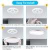 LightingWill 8.9 Inch LED Flush Mount Ceiling Light Fixture, 6000K