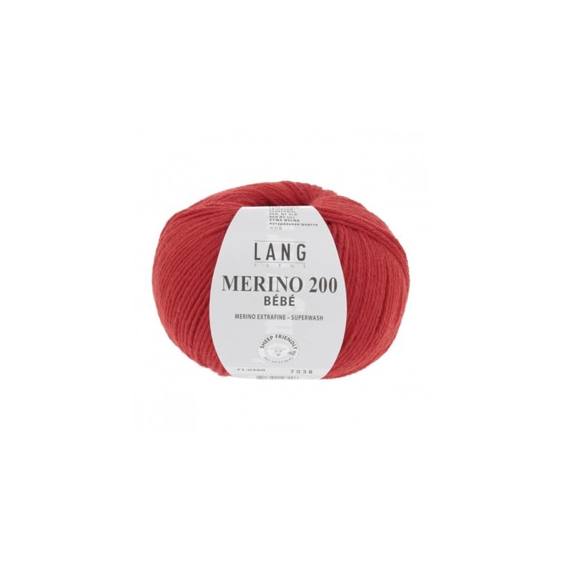 Lang Yarns Merino 200 Bébé 0360 Red
