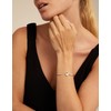 UNO de 50 18k Gold Plated Nail Shape Bracelet One