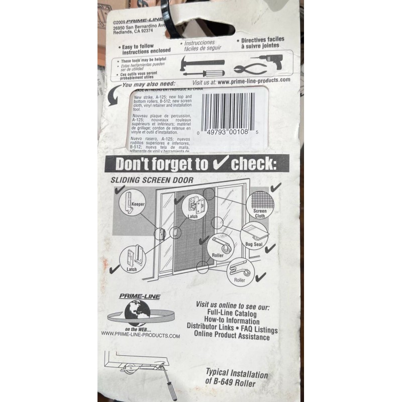 Prime Line Sliding Screen Door Latch Handle Sets A-108 NEW