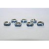 Rondelle – 23 [Blue X White] [Flat Rondell] Pack of 100 6 mm