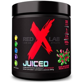 Red X Lab Red X Lab Juiced, Pre-Workout Powder, Pumps & Strength, Hyper Concentrate, L-Citrulline, Beta Alanine, For Men & Women, 33 Servings (Sour Watermelon, 200g)