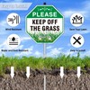JANLONG Keep Off Grass Sign for Yard, 2 Pack- 10"