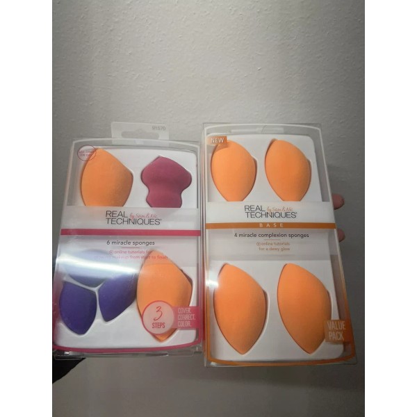 Real Techniques 6+4 Miracle Sponges for foundation brush contour highlight