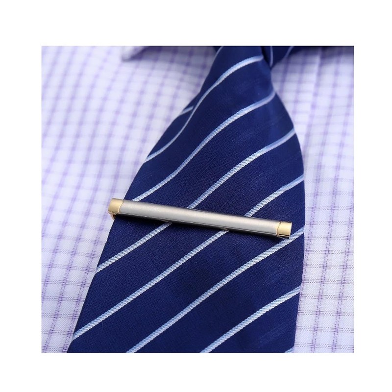 Charles William Stunning Silver and Gold Cufflinks and Tie Clip