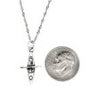 LGU Sterling Silver Oxidized Kayaker with Paddle Charm with Thin