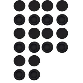 Pack of 20 Headphones Ear Pads, 50 mm Headphone Pads, Headphone Replacement Ear Pads, Black Ear Pads, Sponge Ear Pads, Foam Ear Cushions, Replacement Earpads for In-Ear Headphones