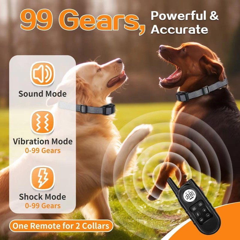 Tiniest Dog Shock Collar for 2 Dogs, Lightest Dog Training