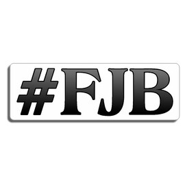 FJB Sticker Custom Vinyl USA Murica United States Marines Army Navy Airforce Patriot Republican (10" x 3", Black/White)