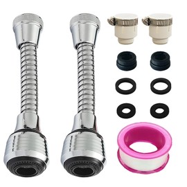 RUIENGCOMM 2Pcs Kitchen Faucet Head Adjustable 360° Rotating Tap Attachment Faucet Sprayer Faucet Head Replacement Attachment for Bathroom Kitchen Tap Nozzle Filter Adapter