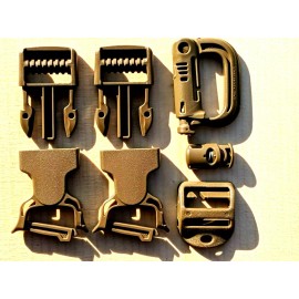 USMC Coyote Buckle Set QR Repair Kit for FILBE Pack Rucksack Hydration Carrier 7