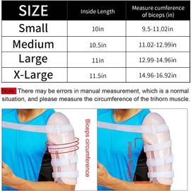 Sarmiento Brace - Humeral Shaft Fracture Splint Humeral Fracture Brace for Broken Upper Arm Shoulder Bicep Left/Right Arm Long-Bone Humerus Fracture for Men and Women (L)
