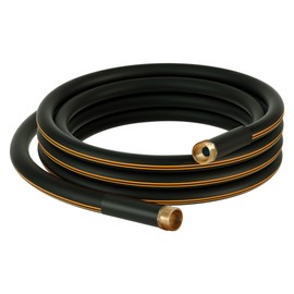 Atlantic Heavy Duty Garden Hose 20 ft x 5/8 Inch Black Color Short Connection Leader Hose with Solid Brass Connectors (20 Feet)