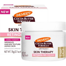 Palmer's Cocoa Butter Formula Skin Therapy Oil Crema Facial Retinol-10, Vitamina E y Ácido Hialurónico, Humectación 48 Horas, Dermatológicamente Probada, 75g