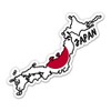 Squiddy Japan Map with Flag - Vinyl Sticker Decal for Phone, Laptop, Water Bottle - 3"