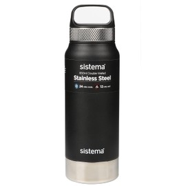 Sistema Hydrate Stainless Steel Water Bottle, 650 ml, BPA-Free, Water Bottle with Double-Walled Vacuum Insulation, Keeps Drinks Warm (12 Hours) & Cool (24 Hours), Assorted Colours
