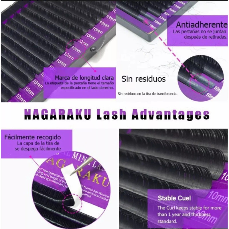 Nagaraku Pestañas 1x1 Nagaraku 14 Ml .20 D