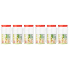Sunpet J2000 Food Storage Canisters, Plastic, Red, 2000 ml, Pack of 6