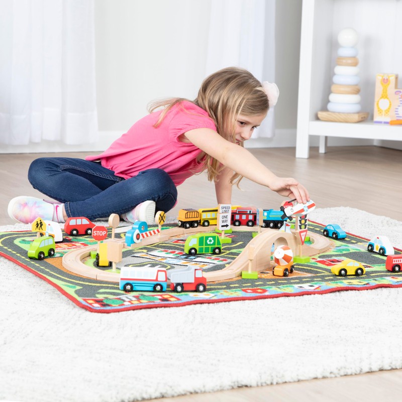 Melissa & Doug Deluxe Multi Vehicle Activity Rug (SIOC)
