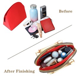 MISIXILE Felt Purse Alma BB PM Organizer Insert Shell Tote Organizer for Women Fits Alma BB PM Insert(BB,Red)