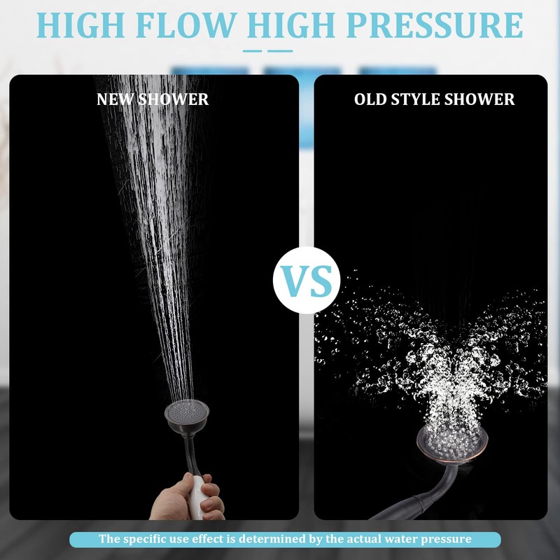Oil Rubbed Bronze Vintage Telephone Handheld Shower Spray Ceramic Handle