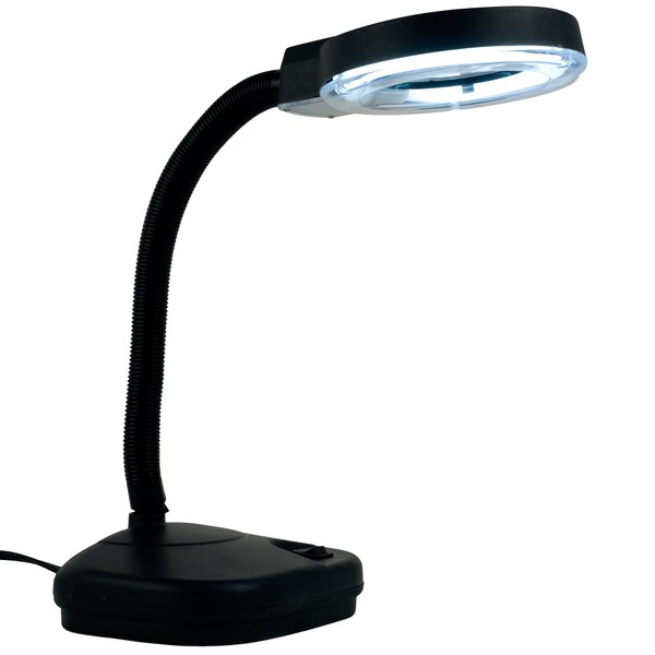 Eurotool Reading Lamp, Illumination Magnifier Glass with 5x and 10x Zoom