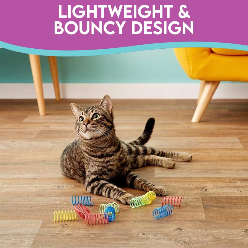 SPOT Colorful Springs Cat Toys – 3" Bouncy Coils for