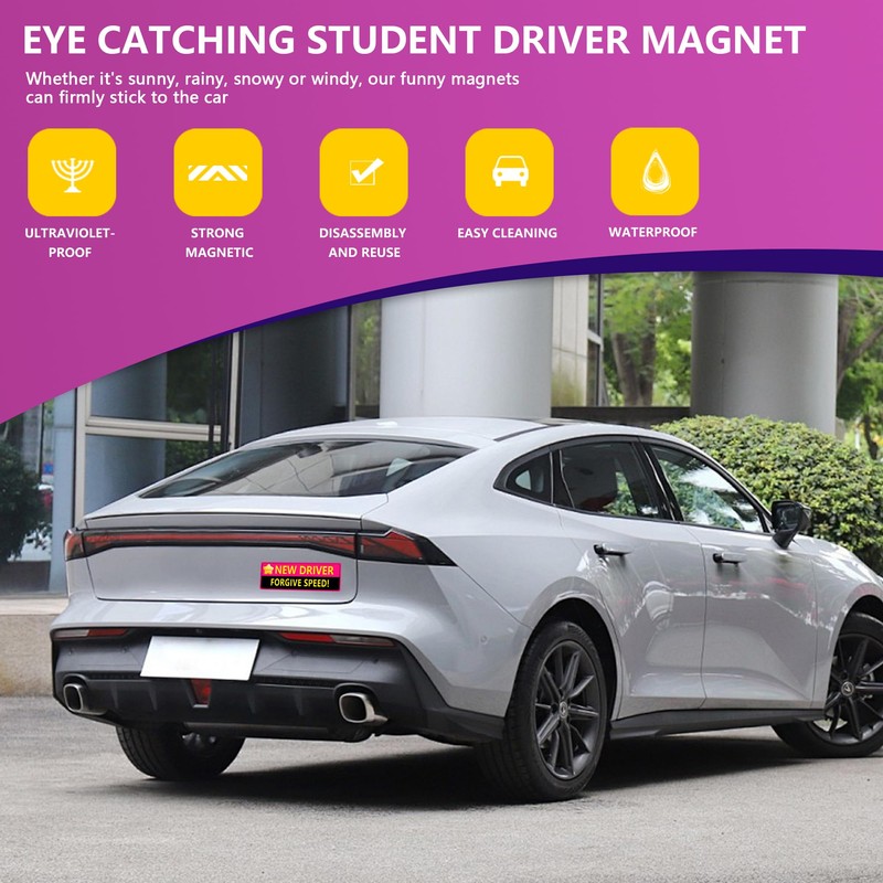 New Driver Magnet for Car Highly Visible Student Driver Magnet