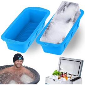 Unbranded 2 Pcs Silicone Ice Cube, 4.7lbs Ice Brick, Extra Large Block Mold for Ice Bath