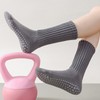 Women's Non-Slip Yoga Pilates Ribbed Long Socks White Socks - ONE SIZE 2ea