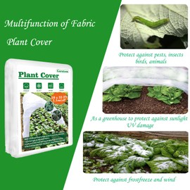 Garutom Plant Covers Freeze Protection 10ft x 33ft 1.1 oz Frost Cloth Plant Freeze Protection, Frost Blankets for Outdoor Plants Winter or Floating Row Covers Shade Cloth for Gardens, Vegetables