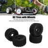 4 Pcs 1/10 RC Snow Tires Set with Wheels Strong