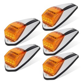 Partsam - 31LED - Luz de marcador de cabina ámbar impermeable para techo superior, compatible con Peterbilt/Kenworth/Freightliner//Wester...