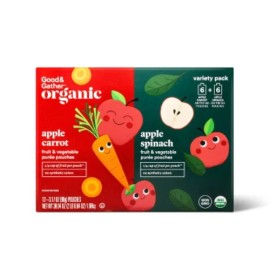 Good & Gather™ Organic Applesauce Pouches - Apple Carrot & Apple Spinach - Good & Gather™ - 24