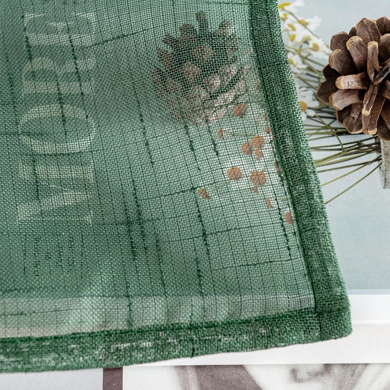 MIULEE Voile Curtains with Loops, Linen Effect, Semi-Transparent Curtain, Elegant,