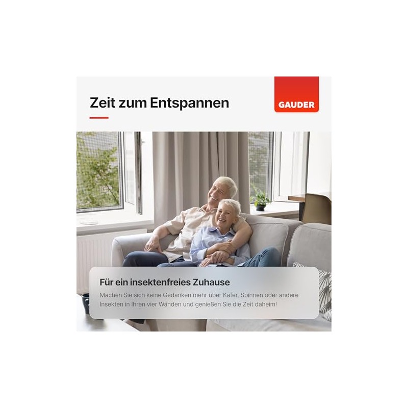 GAUDER GAUDER Fliegengitter fr Fenster (110 x 130 cm |