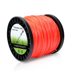 VVFLED Strimmer Line Wire, 1 Spool Round String Trimmer Line Weed Eater String 2.4mm x 100m, Nylon Weed Wacker String, 095 Trimmer Line Heavy Duty for Lawn Mower, Trimmer, Orange (0.095 Inch x 328 Ft)