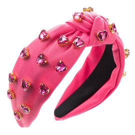 scicent Rhinestone Headband Crystal Headbands for Women Wide Hairbands Top Knot Head Band Vintage Retro Hair Band Fashion Hair Accessories - 27528