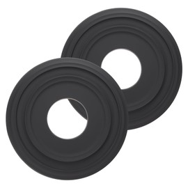 PATIKIL Ceiling Medallion, 2 Pcs 12" OD x 4" ID PU Decorative Ceiling Light Medallion Chandelier Medallion Molded Ceiling Light Cover Plate for Ceiling Light Fixtures Fans, Black